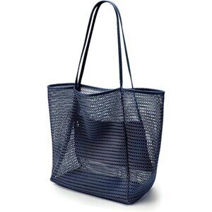BeachNylon Mesh Tote Bag Dark Blue